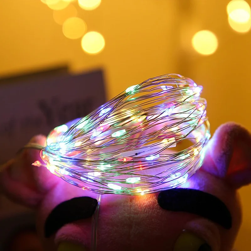 LED Fairy Garland Lights Battery Powered Multicolor Firefly String Lights For Birthday DIY Gift Mother's day Wedding Party Decor