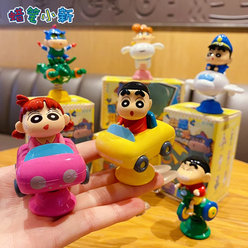 

7cm Crayon Shin-Chan Anime Figures Dynamic New Dimension Series Car Central Control Ornament Shake Fighter Girl Toys Fans Gift