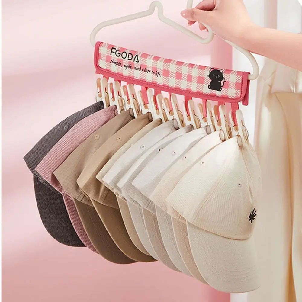 Cartoon Travel Clothes Hanger 5/10 Clips Non-slip Folding Socks Organizer Holder Easy To Use Detachable Hanging Clothes Clips