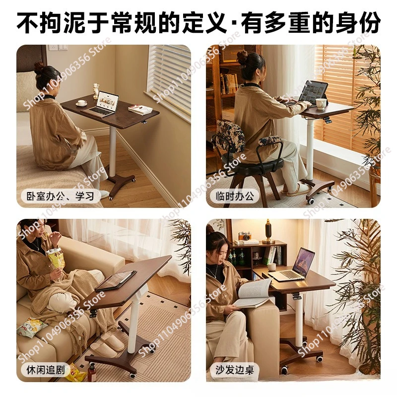 

for solid wood lifting computer desk movable bedside table, office workbench, study desk, home folding desk