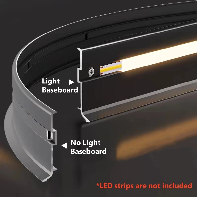 5mm Extremely Narrow LED Wall Skirting Line Strip Light H4/6/8cm Metal Floor Baseboard Aluminium Profile Linear Lamp Channel