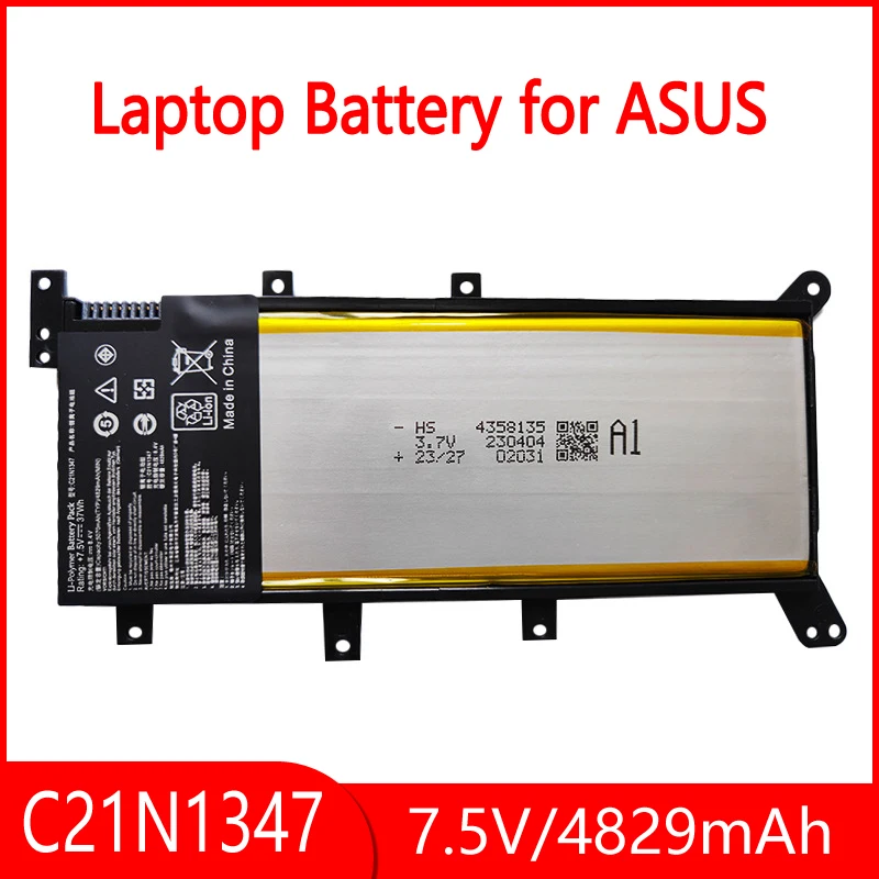 

Аккумулятор для ноутбуков Asus C21N1347, совместимый с моделями X554L, X555, X555LJ, X555LD, X555LP, X555LN, A555L, F554L, F555L, R556, R556L, Y583L, W519L, 7.5V, 37Wh