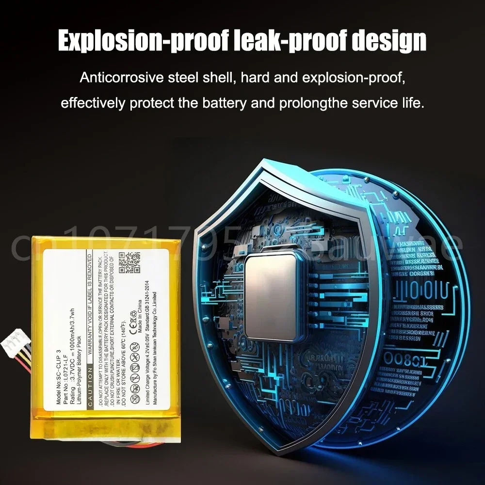 Сменный аккумулятор 1000 мАч 3,7 В для JBL Clip3 Clip 3 SAND L0721-LF, портативные аккумуляторы для Bluetooth-динамиков