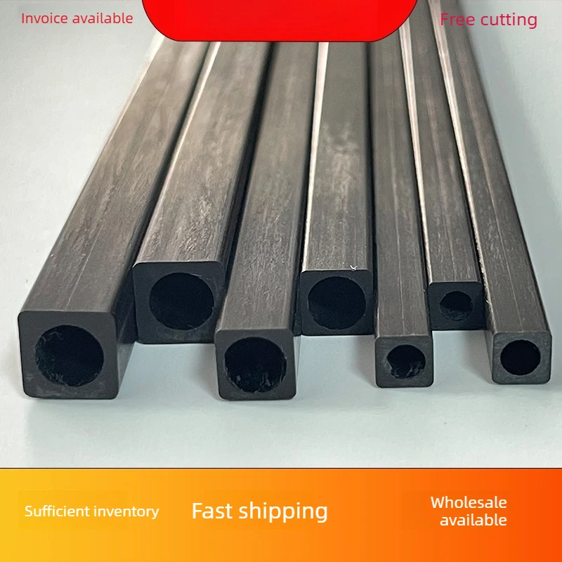 

6PCS Carbon Fiber Square Tube 3-60MM Outer Inner Tube 500mm Lightweight Durable