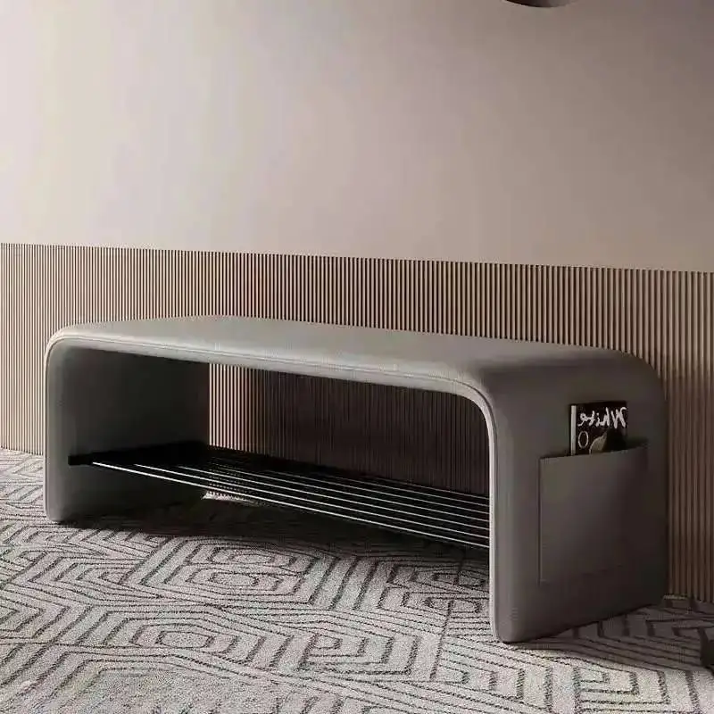 for All-in-one Bedroom Shoe-changing Stool, Storage, Stool, Sitting Simple Shoe Bench Bedside Cabinet Two-purpose