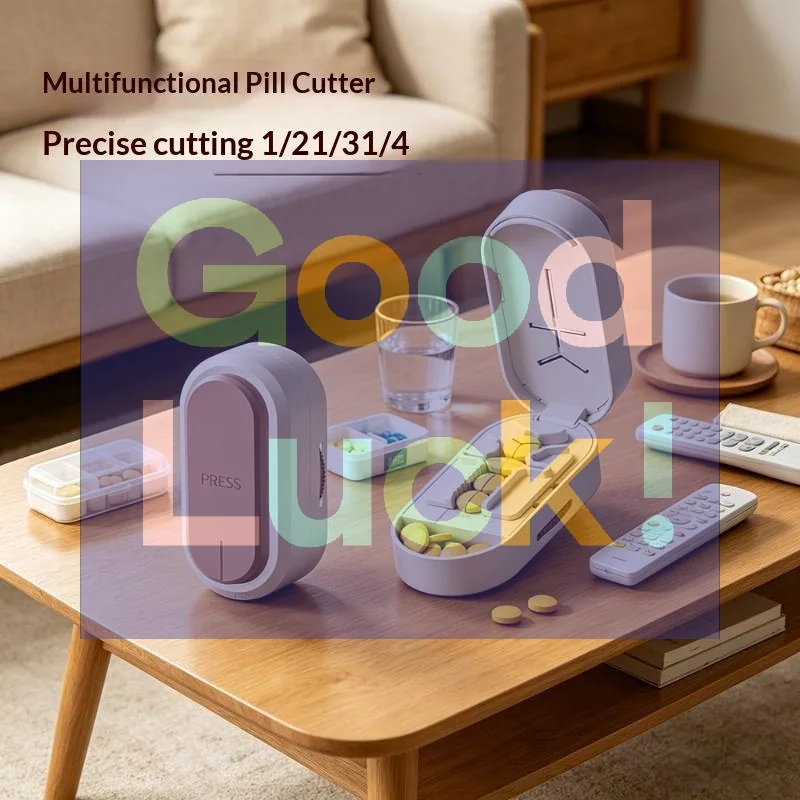 1Pcs Precise Medicine Slicing Tool High Rectangle Easy Cutting Pill Cutter Sturdy Design Aids Effortless Cutting Ideal For Daily