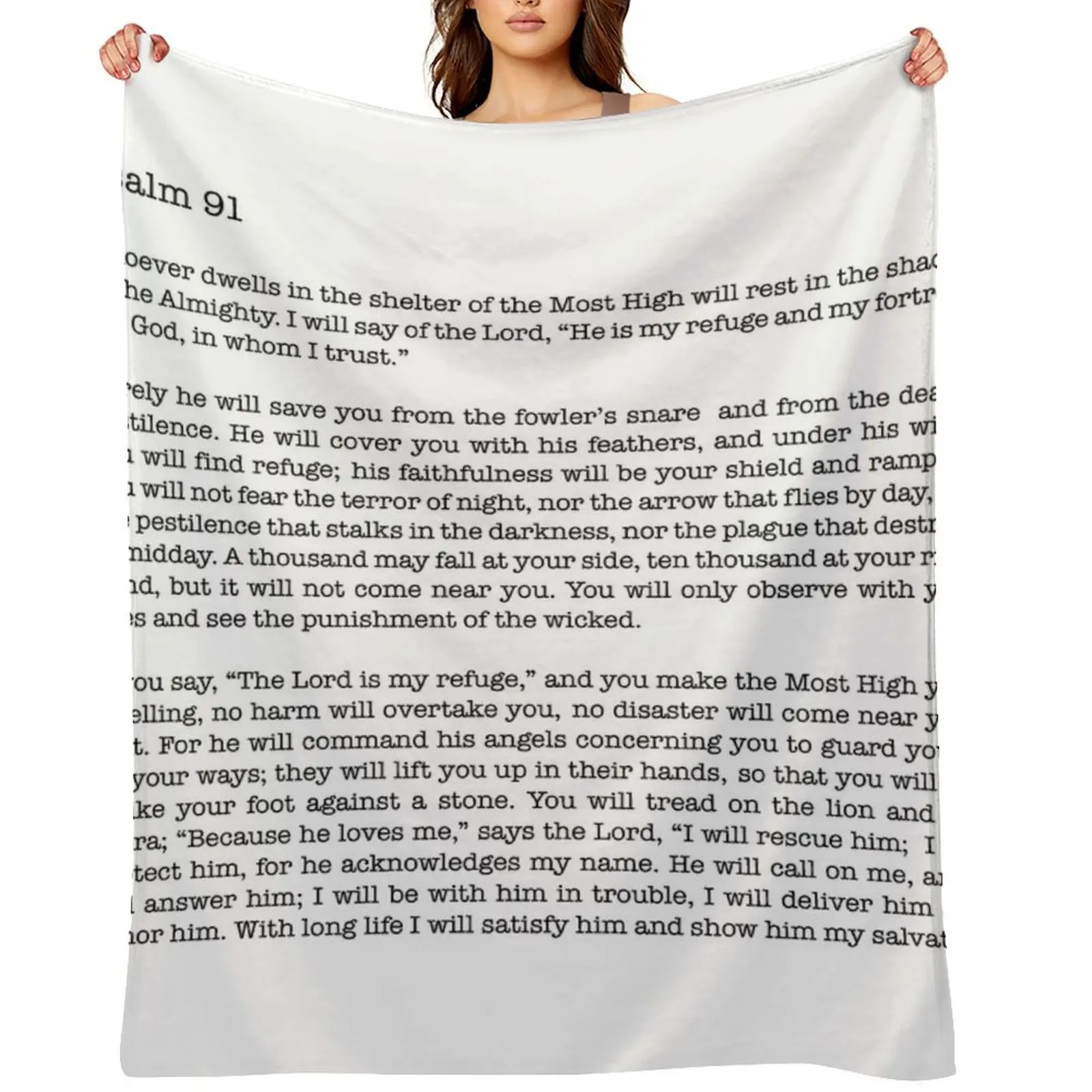 

Psalm 91 Throw Blanket christmas decoration Multi-Purpose Sofas Soft Blankets
