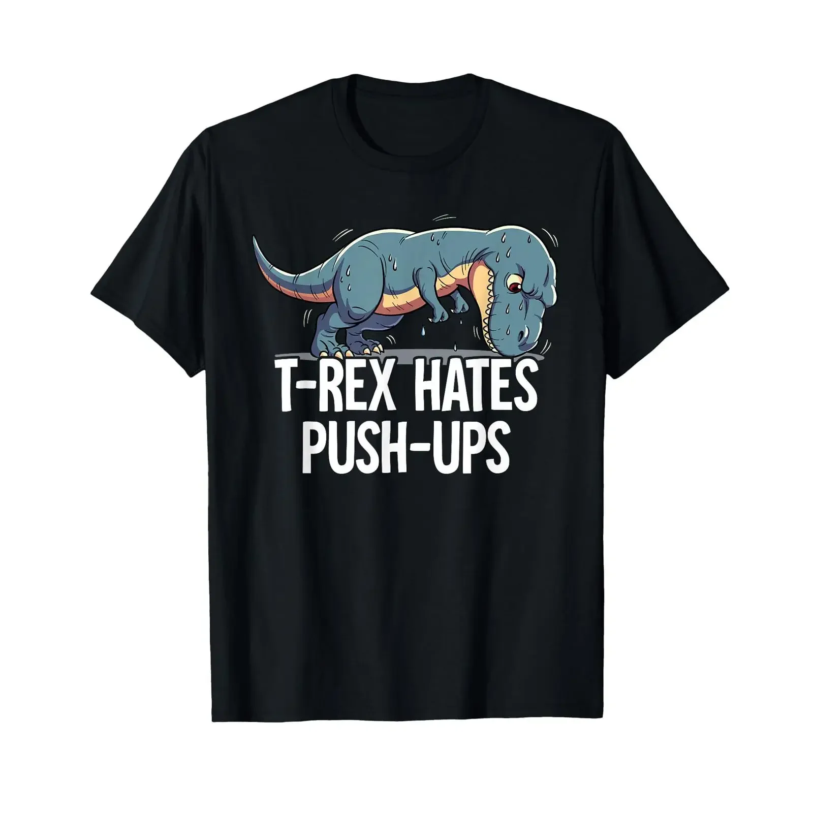 T Rex Hassen Push Up Shirt black vintage Washed Unisex Casual designer clothes fashion Stylish Top For Everyday Wear Versatile