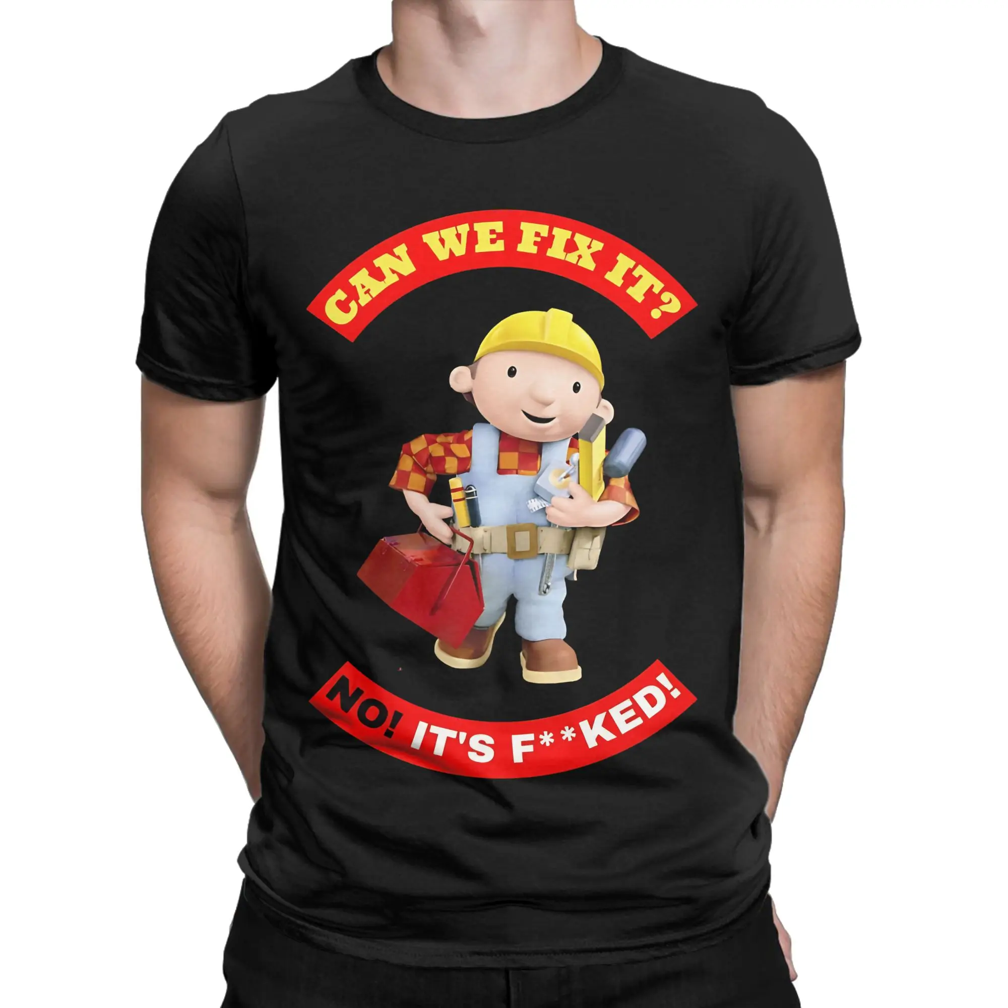 No ORIGINAL  Willow Days Classic Bob the Builder Novelty 100% Cotton T-Shirt Tees Tops For Men