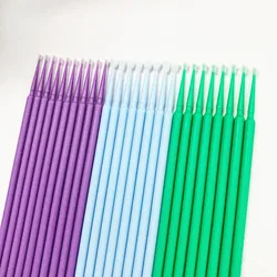 2 Bottle Cotton Swab Disposible Eyelash Micro Bruch Applicator 200 Pcs Mirco Fiber Wands Makeup Tools Free Shipping