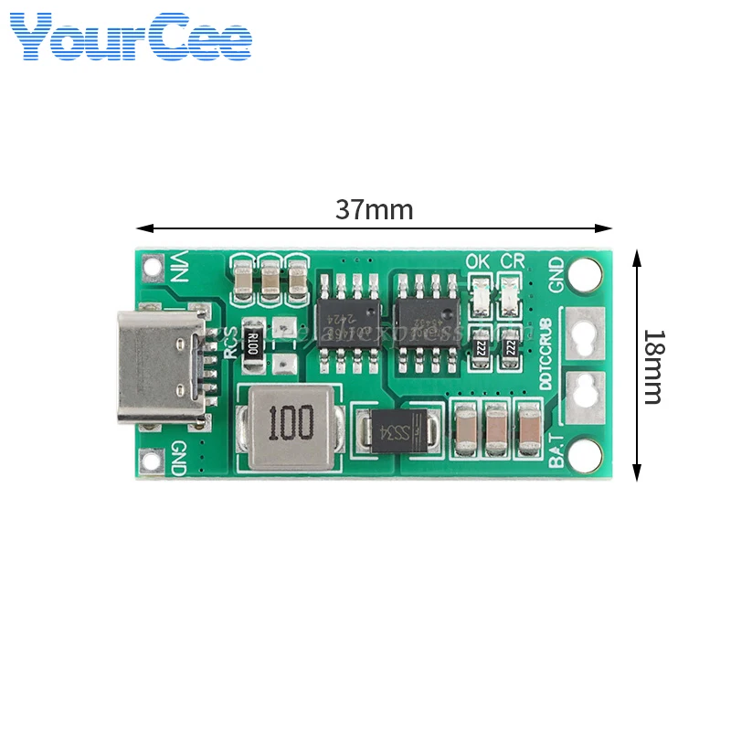 2pcs/lot 2S 3S 4S Cells LiPo Polymer Li-Ion Charger Board Module 1Mhz 8.4V 12.6V 16.8V Step-Up Boost Lithium Battery Type-C To