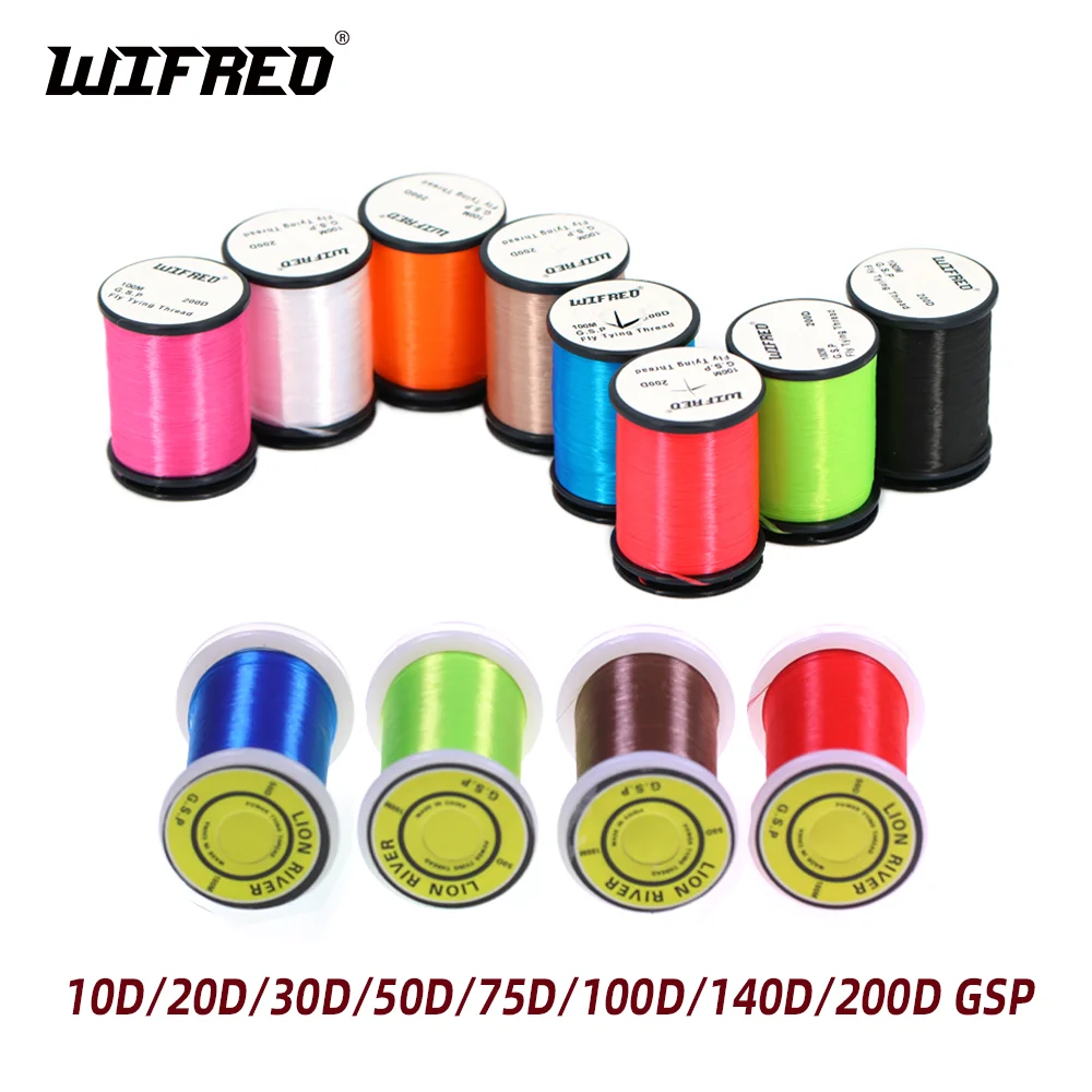 Wifreo 10D/20D/30D/50D/75D/100D/140D/200D GSP High Tensile Polyethylene Floss Line Fly Tying Material For Nymphs Dry/Wet Fly