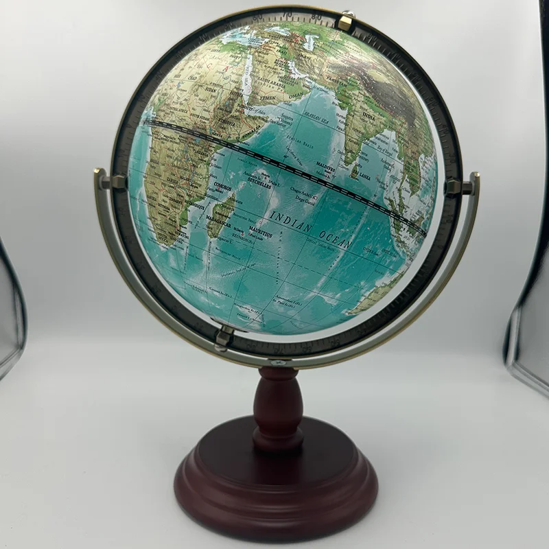20 см павлин зеленый английский универсальный глобус 25 см серебристый металлический шар английского мира глобус ретро модные вращающиеся карты Земли