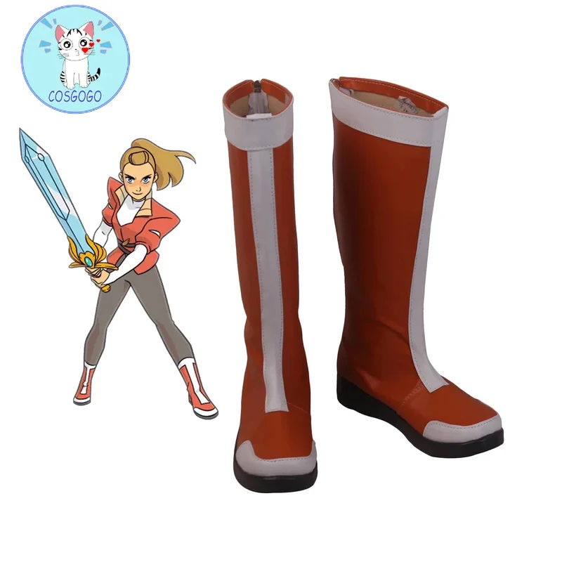 

She-Ra: Princess of Power Adora Cosplay Shoes Red Boots Custom Made Any Size