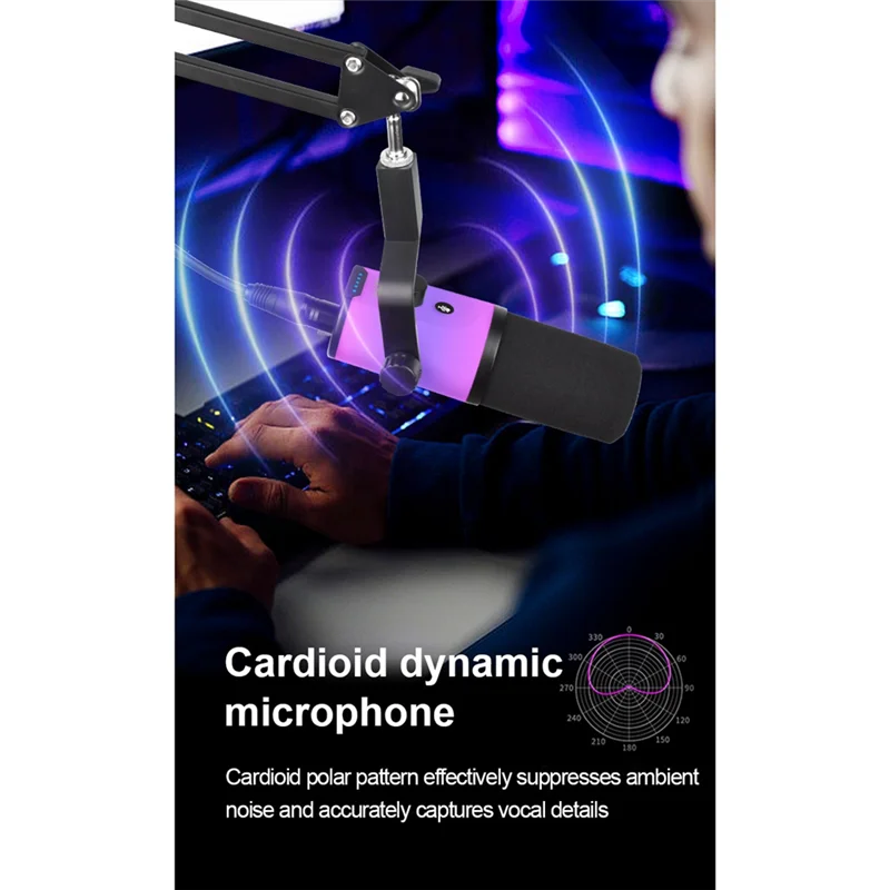 

A29F-Dual Mode USB/XLR Dynamic Microphone USB/XLR Gaming Microphone For Podcasting Recording Gaming Live Streaming