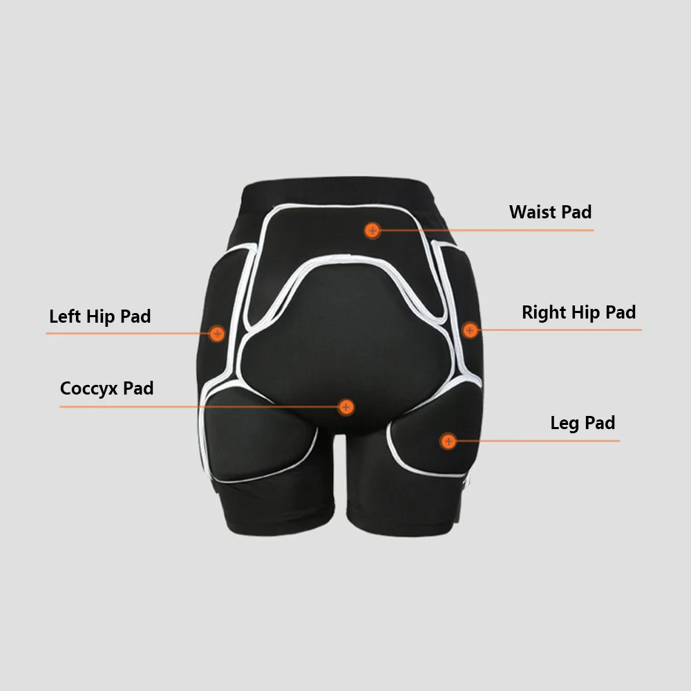 Pantaloncini imbottiti per lo snowboard Adulti Tailbone Hip Butt Pad Protezione per l'anca 3D Pantaloncini imbottiti per lo sci Snowboard