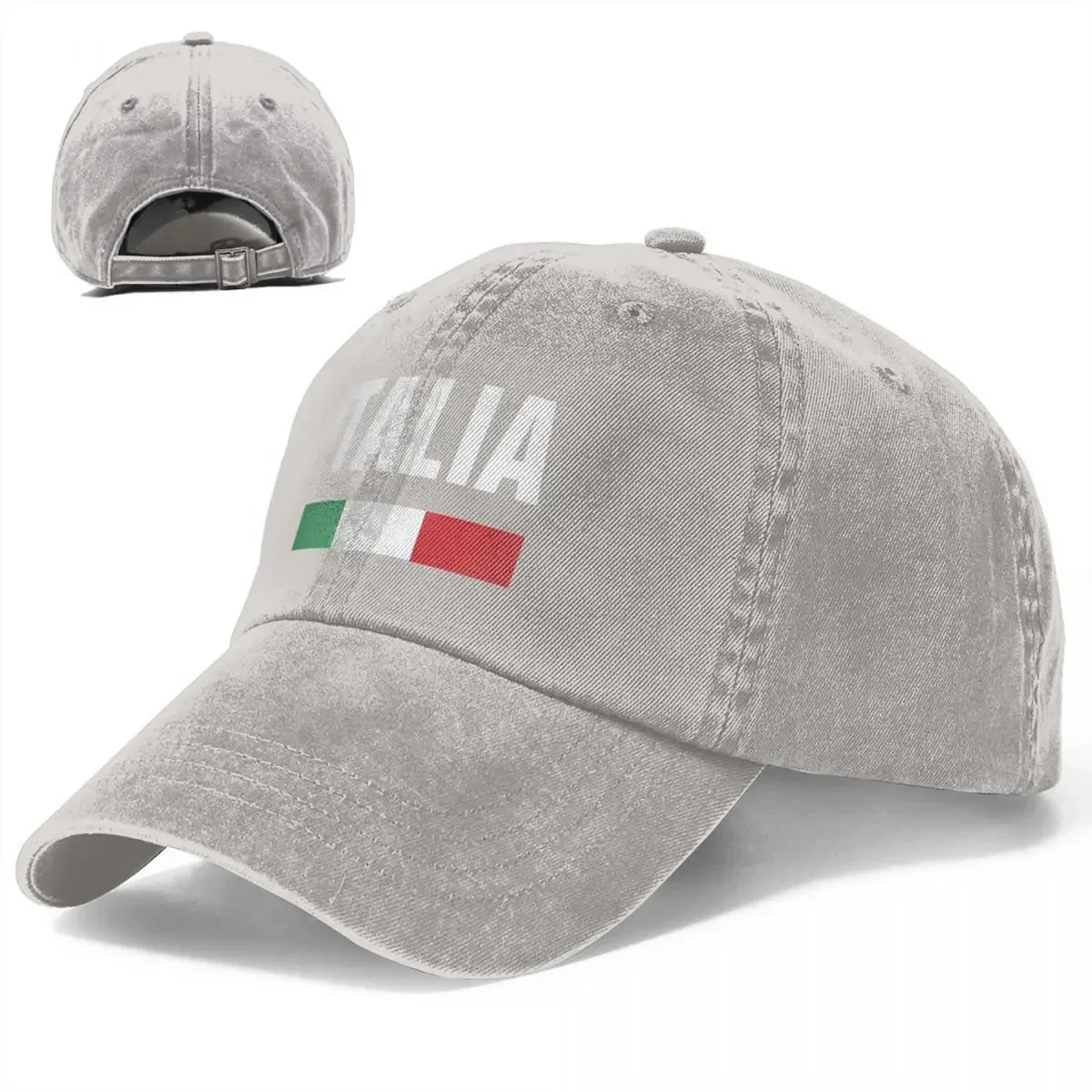 Topi bisbol bendera Italia musim panas 2022, topi Denim kasual, topi matahari luar ruangan