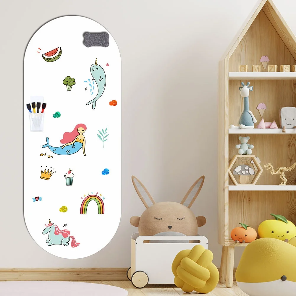 Magnetic Chalkboard Wall Decal Supporting Cognitive Development Through Drawing Writing and Magnetic Interaction