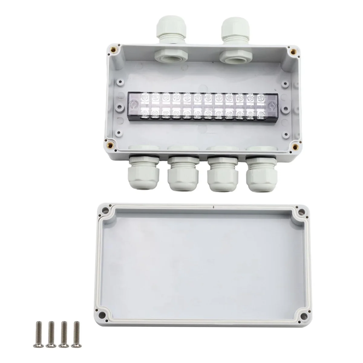 N09R IP66 Waterproof Junction Box 2 in 4 Out Waterproof Electrical Box for Diameter 4-8 mm Wire