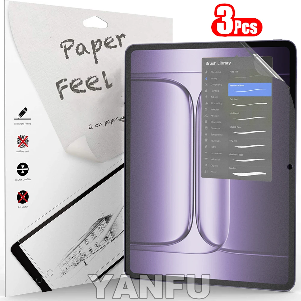 3Pcs Paper Feel Like Screen Protector for OnePlus Pad 3 13.2-inch Pad 2 12.1 Film No Glass
