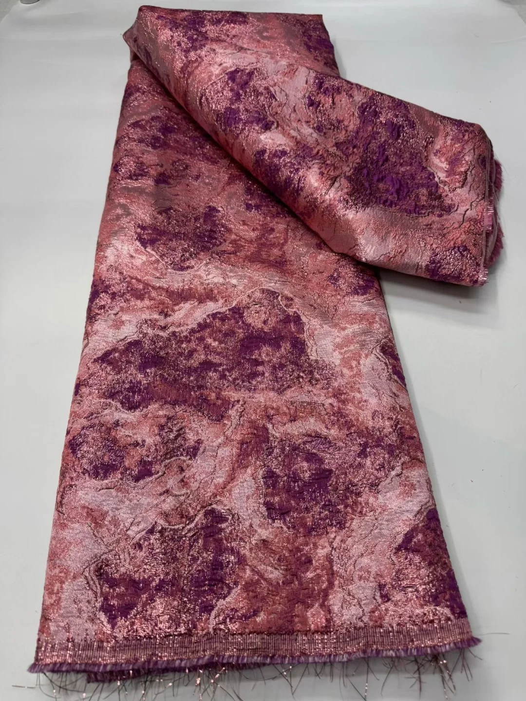 African Damask Nigerian Tulle Lace Fabric 2026 High Quality Embroidery Party Gown Dress Brocade Jacquard Wedding 5Yards view 6