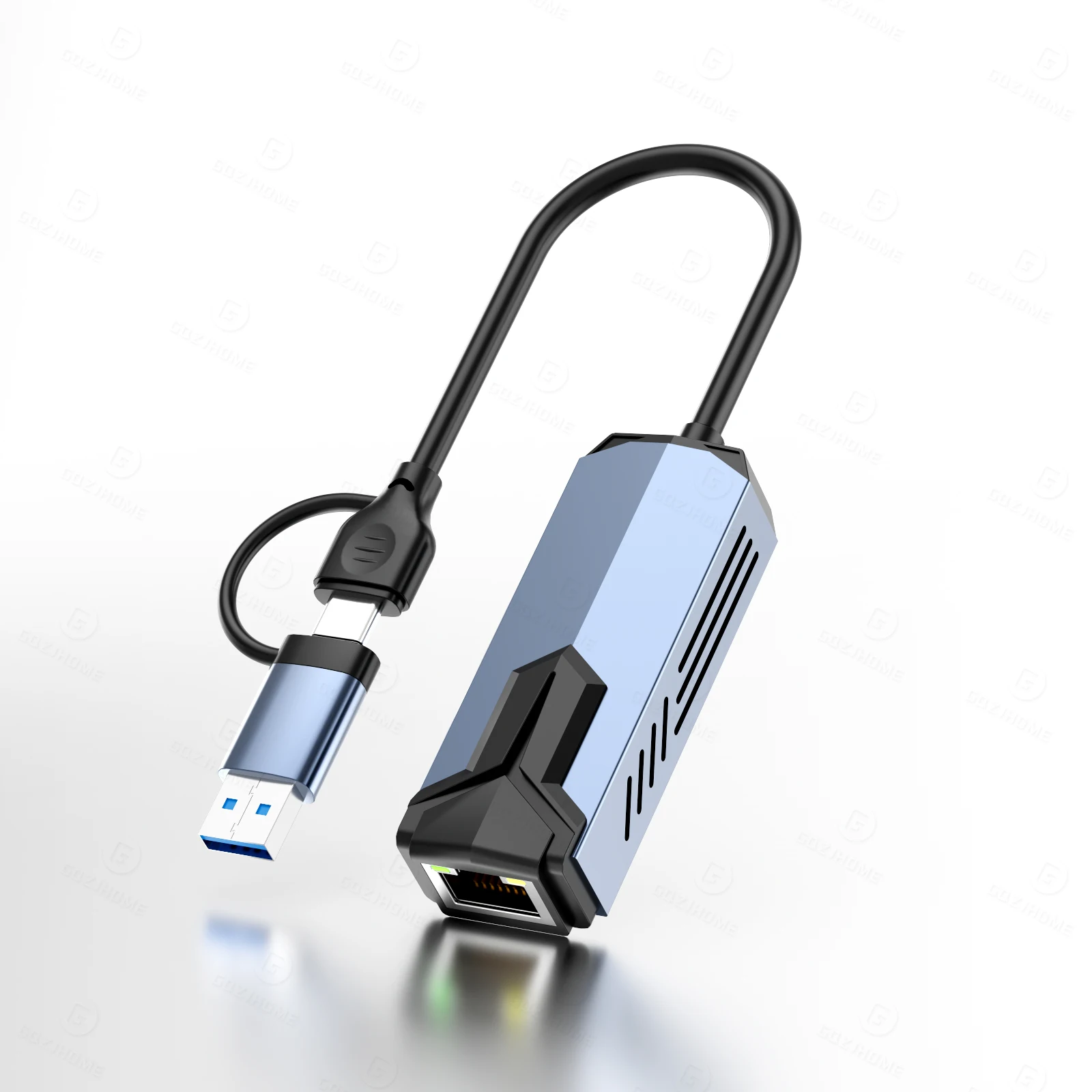 Karta sieciowa USB 5000 Mb/s Adapter przewodowy o wysokiej prędkości 5 Gb/s Konwerter USB 3.0 Type-C na RJ45 Ethernet HUB do MacBooka Notebook PC — zdjęcie produktu 7