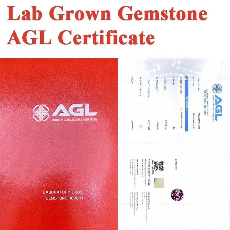 الجملة مختبر نمت الياقوت الوردي اللون شكل دائري AGL شهادة حبة Diy بها بنفسك صنع المجوهرات سوار المواد اختيار