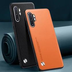 Luxury PU Leather Case For Samsung Galaxy Note 10 Plus Back Cover Matte Silicone Protection Phone Case For Samsung Note10 Plus