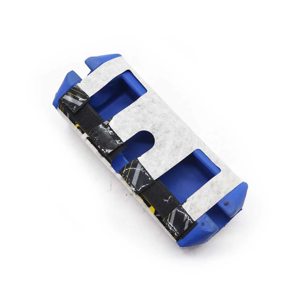 Motorcycle Handlebar Crossbar Pad Blue White Foam Bar Protector with Velcro Strap PT Logo Dirt Bike ATV Bull Bar Padding