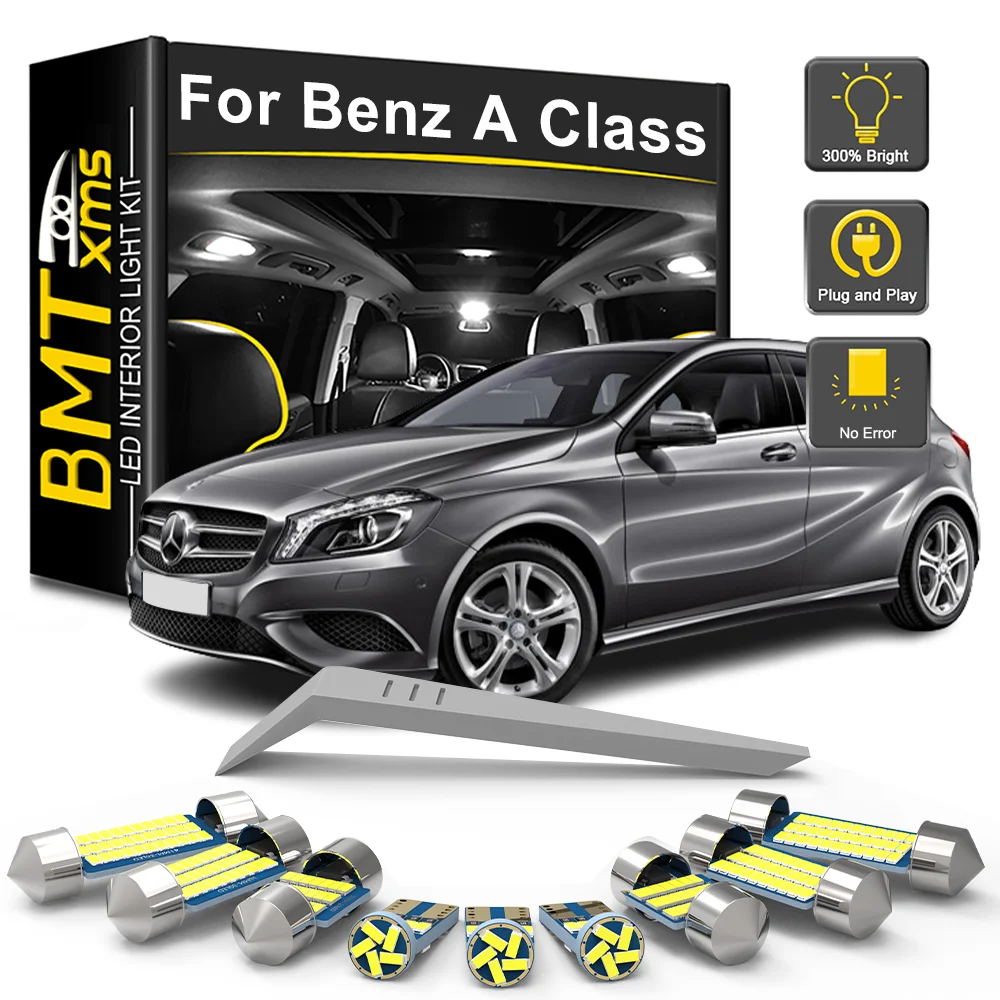 BMTxms لمرسيدس بنز الفئة W168 W169 W176 1997-2012 2013 2014 2015 2016 2017 2018 سيارة LED الداخلية ضوء لمبة الملحقات #1