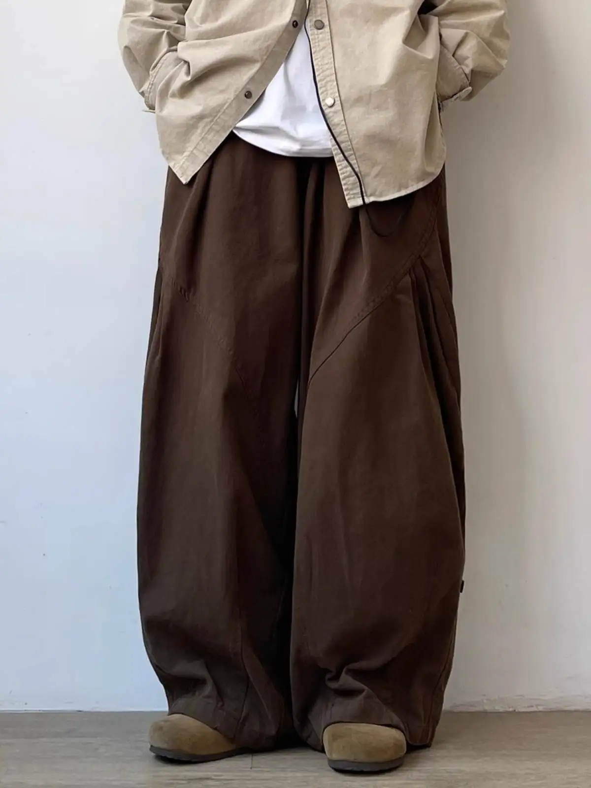 Pu Shuai Wide Leg Harem Pants for Men and Women, Loose Straight Overalls, Casual Fashion, Retro Hong Kong Sle, Youth Trend