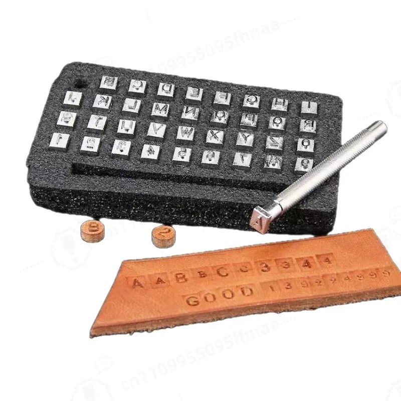 36Pcs Letter Number Stamp Punch Set Vegetable Tanned Leather Engraving Printing Mold Handmade DIY Leather Working Tool