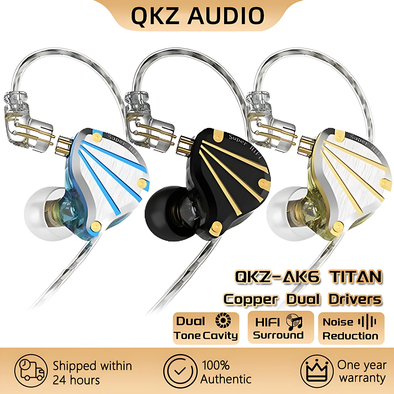 Original QKZ ZXK Earphone HIFI Metal Wired Headphones 3.5mm Subwoofer Music Earbuds Detachable Monitor Headset PK ZSN PRO EDX Pr