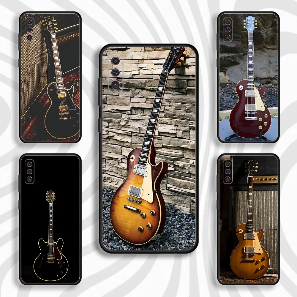 

G-Gibsons Guitar Phone Case For Samsung S 25,24,23,22,30,21,10,9,Ultra,Plus,Lite,FE,4,5 G Black Soft Case