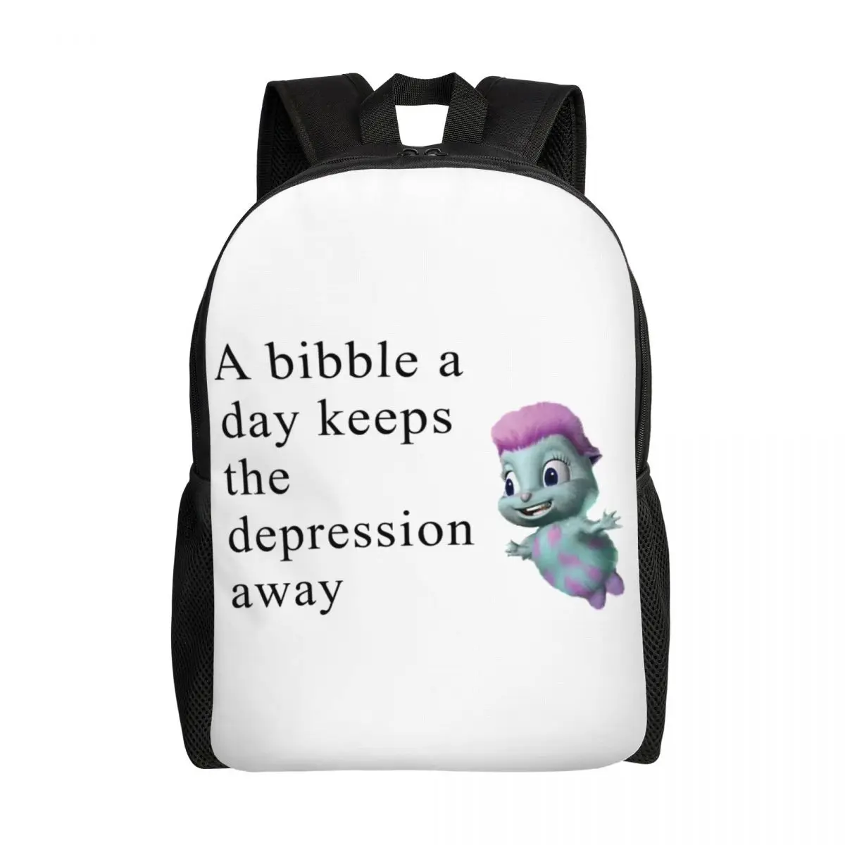 Bibble Meme Cartoon Backpack for Men Women School College Students Bookbag Fits 15 Inch Laptop Cute Anime Bags