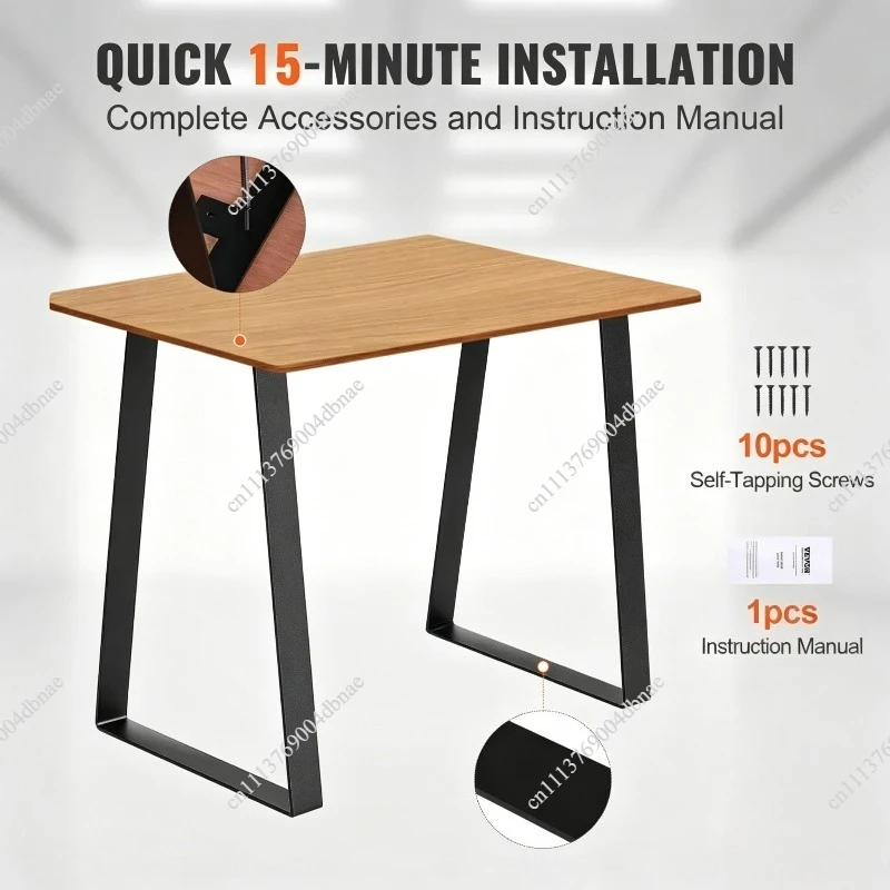 16 - Inch Trapezoid Steel Table Legs (Set of 2). for DIY Coffee Tables, Desks, Bench, Nightstands, Sofa.