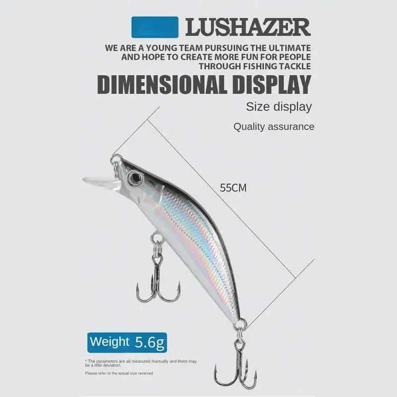 5.5 سنتيمتر 5.5 جرام العائمة قلم رصاص الصيد إغراء أعلى المياه الكلاب السحر الصلب الطعوم المتذبذب الاصطناعي الطعم الثابت صيد السمك