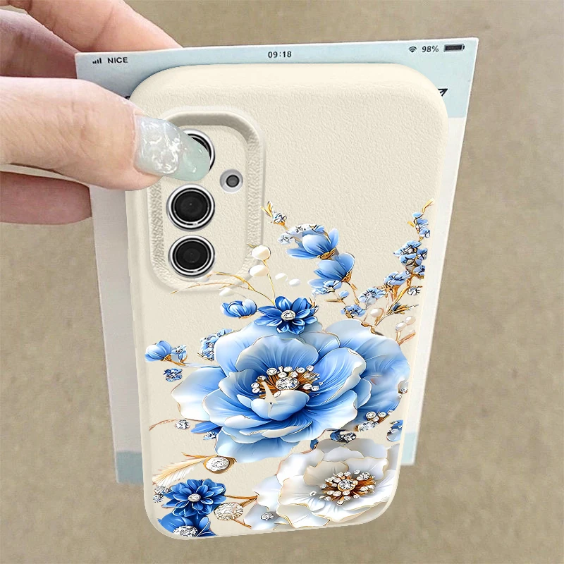 Little Floral Case For Samsung S26 S25 Ultra S24 FE S23 Plus S22 S21 A15 A16 A17 A35 A36 A37 A54 A55 A56 A57 5G Soft Cover Funda