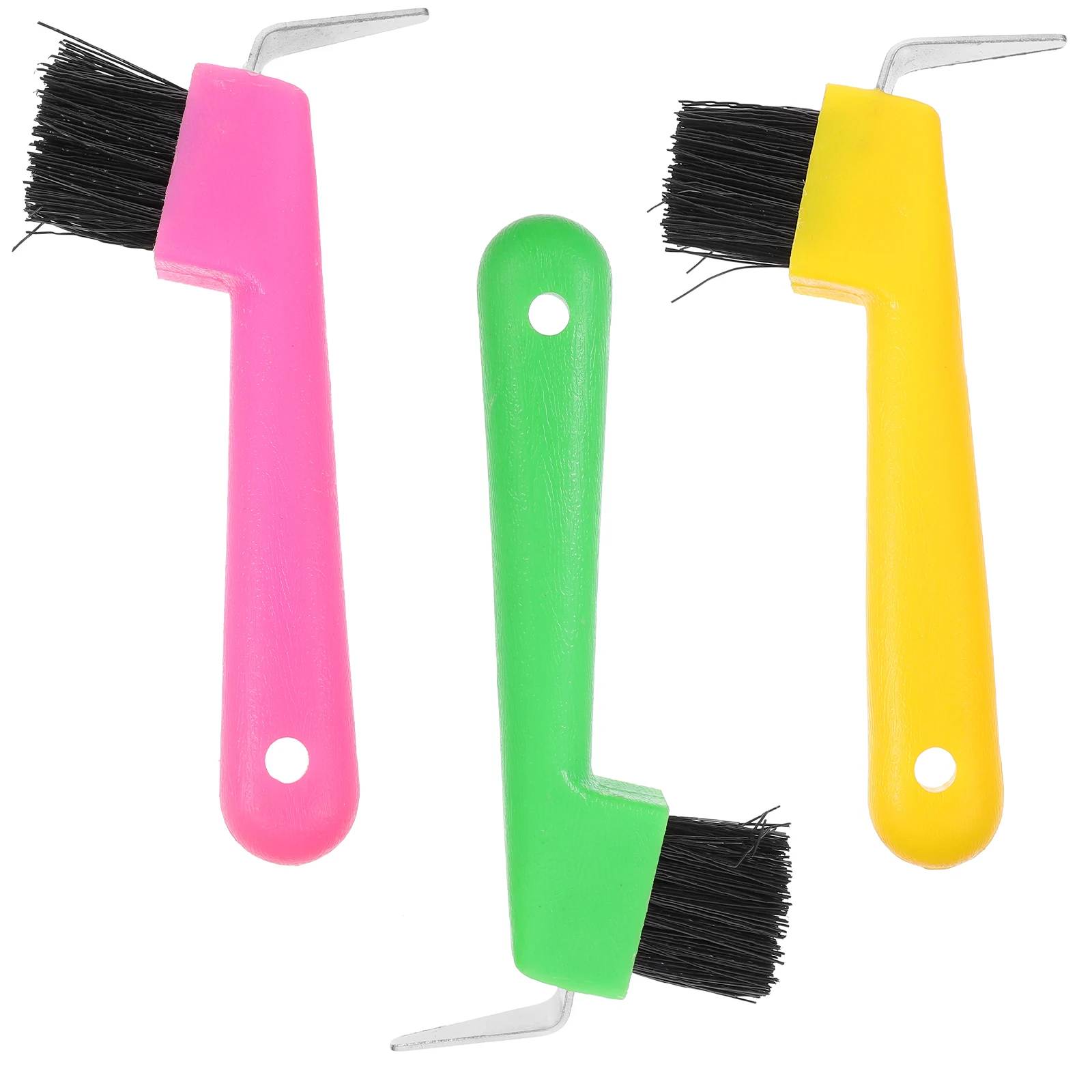 

Hoof Stainless Steel Durable Nylon Brush Soft Grip Efficient Cleaning Portable Horse Grooming Tools Hoof Care