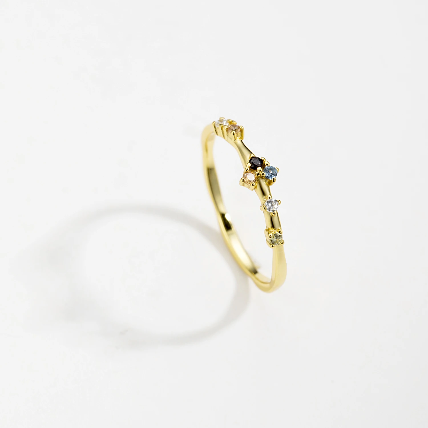 VEWANT 2023 Rainbow CZ Shinny Summer Ring 925 Sterling Silver Women Wholesale Luxury Fine Jewelry