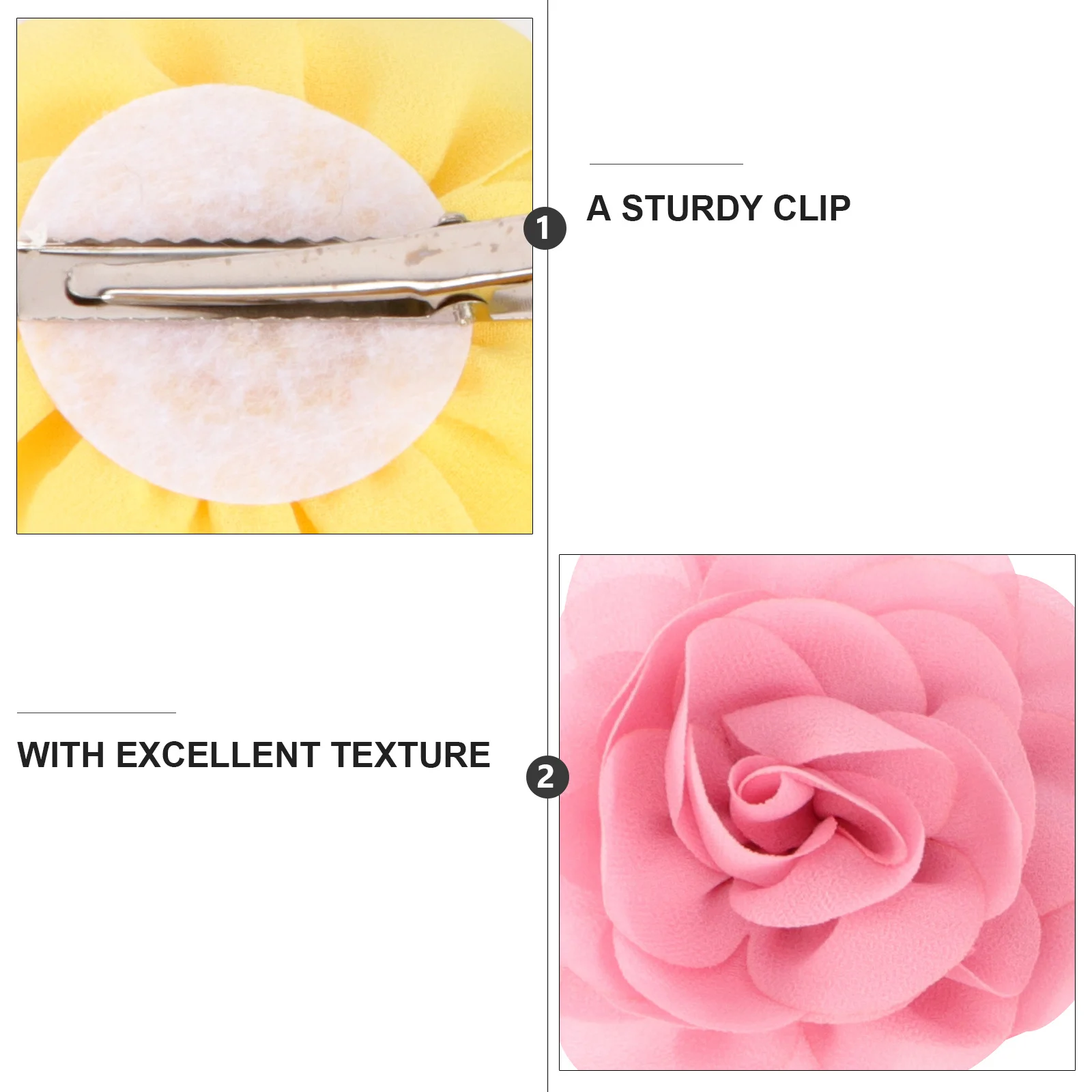 

20Pcs Rose Hair Clip Set 3D Simulation Chiffon Rose Flower Hair Clips for Girls Women Wedding Party Prom Decoration