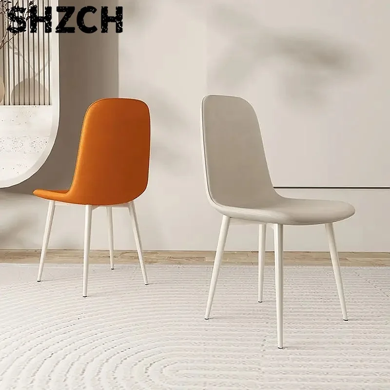 Nordic Minimalist Italian Dining Chair Cream White Home Furniture Waiting Stool for Events
