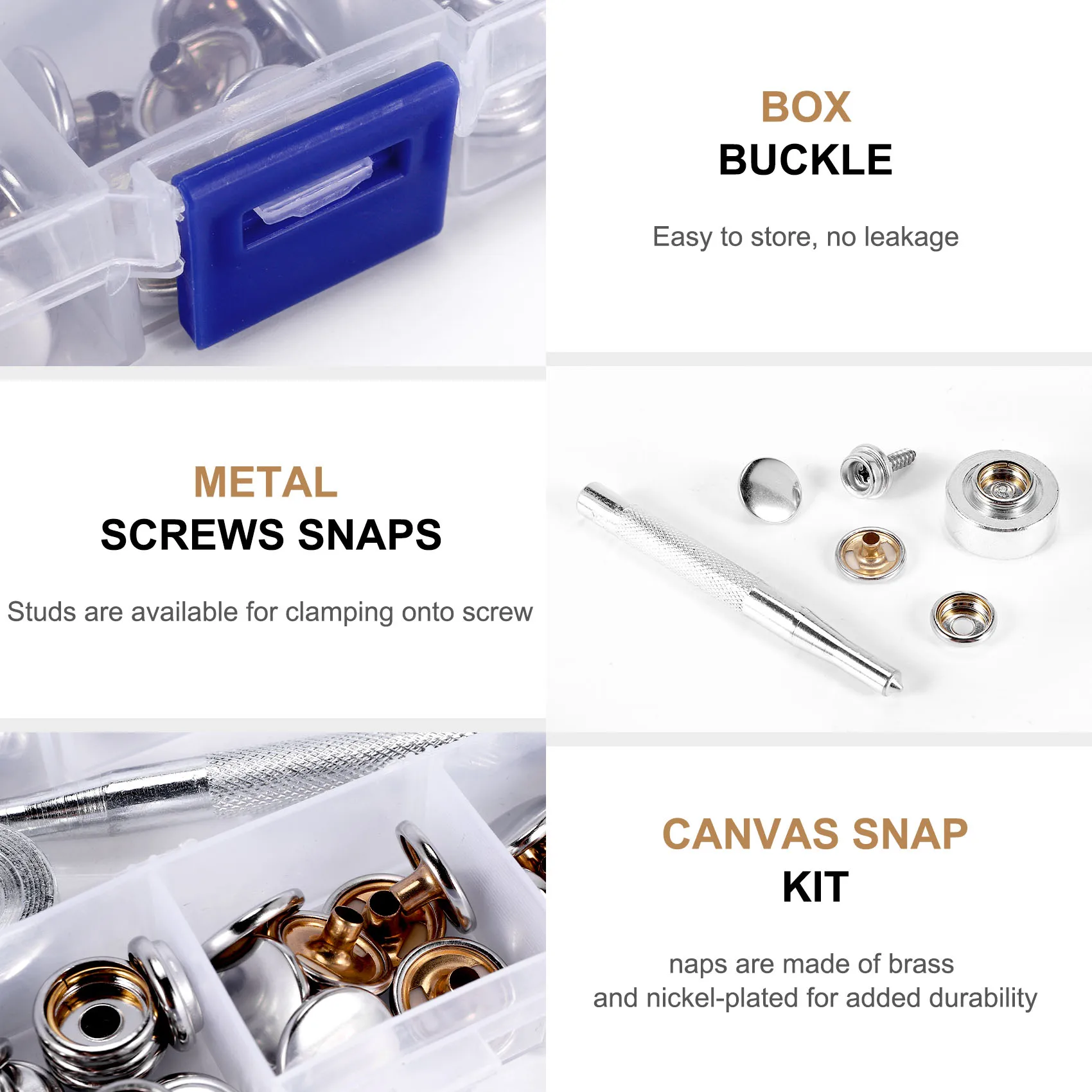 AEE3-120-Pieces Stainless Steel Marine Grade Canvas And Upholstery Boat Cover Snap Button Fastener Kit