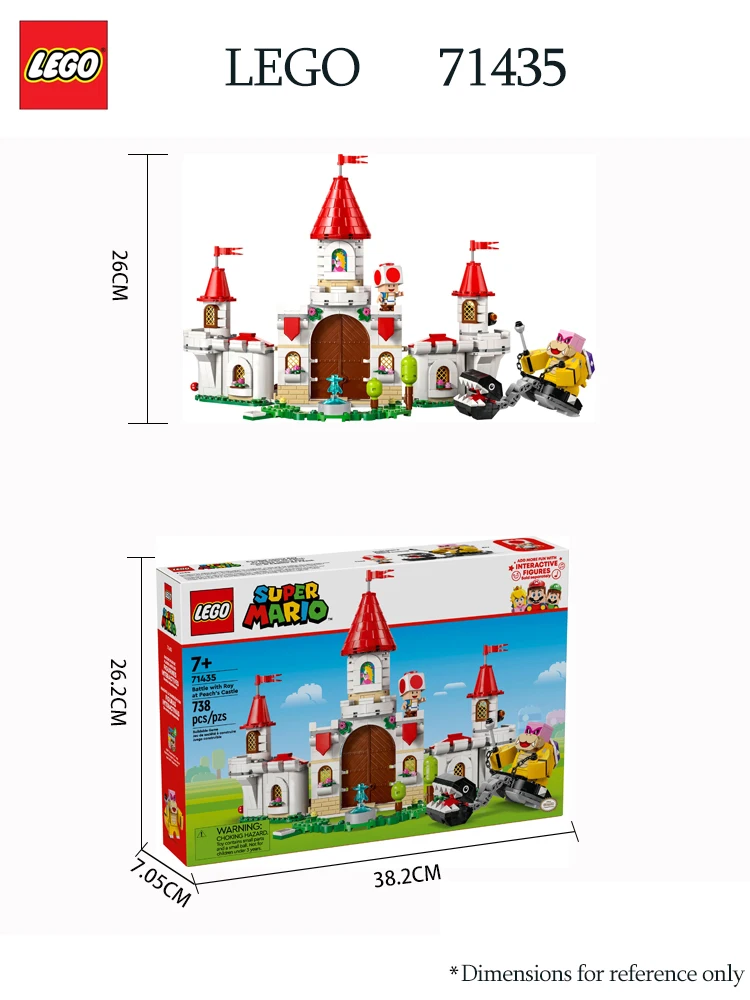 LEGO 71435 Super Mario Battle with Roy at Peach’s Castle Nintendo Character Toy for Kids,Adventure Set Toy for  Aged 7 and Over