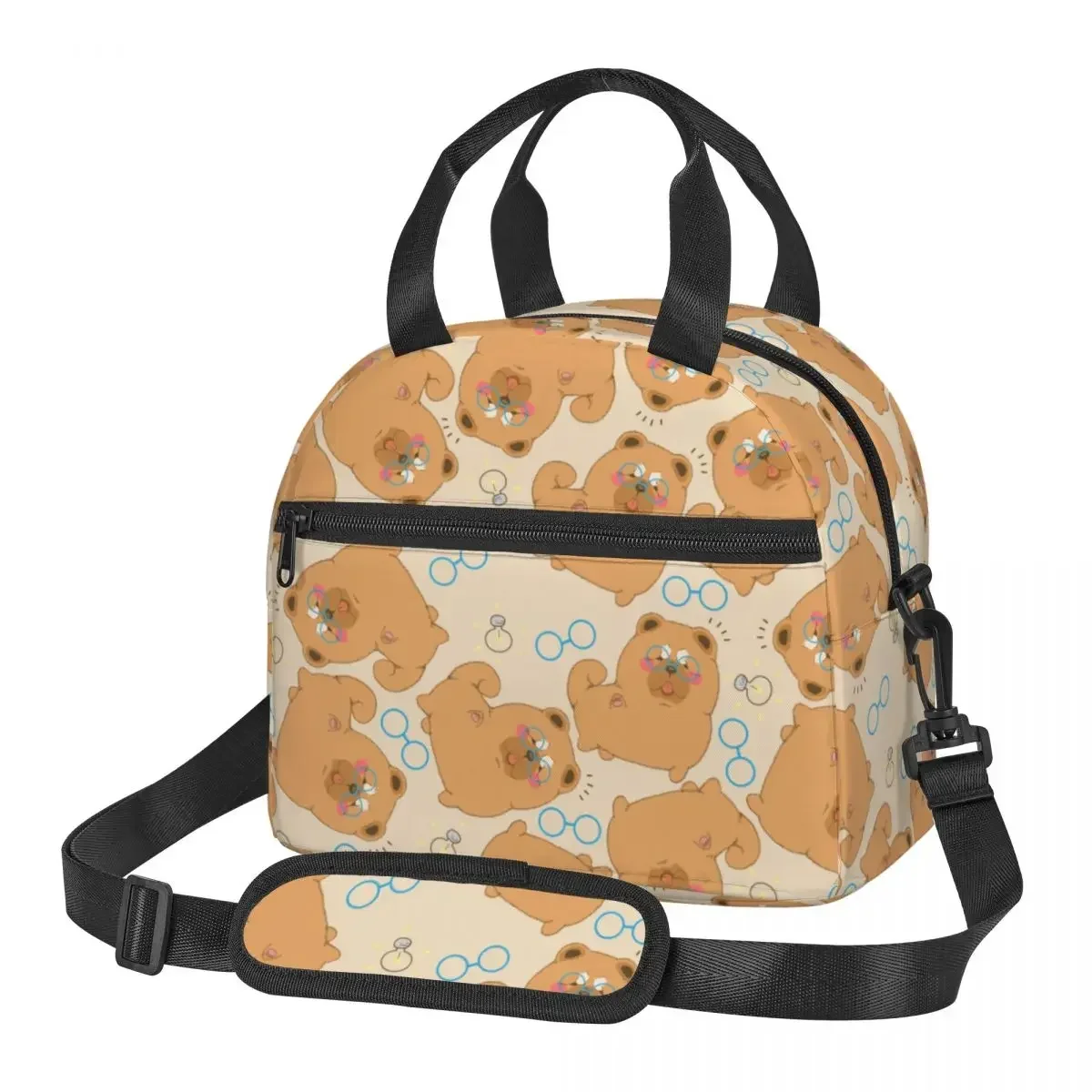 

Fun Chow Chow Dog Accessories Large Insulated Lunch Bags With Adjustable Shoulder Strap Thermal Cooler Lunch Boxes