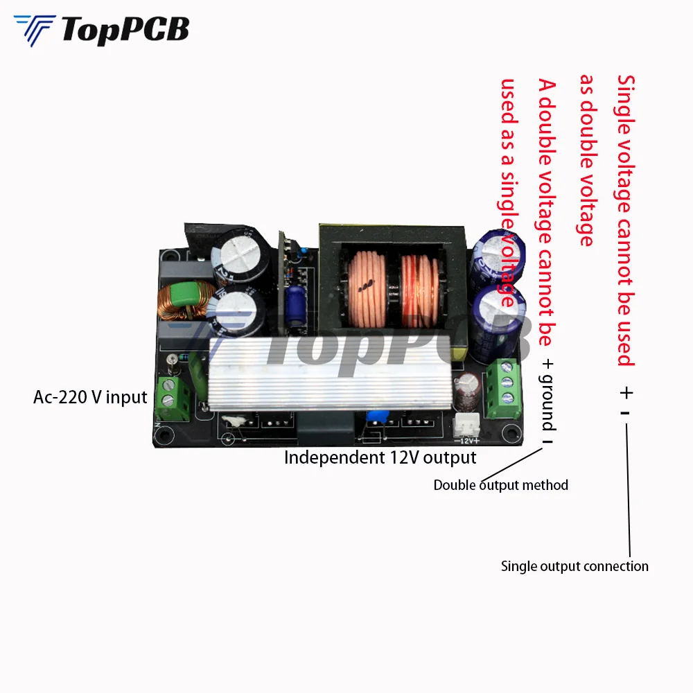 600W LLC Digital Audio Power Amplifier Switching Power Supply Positive Negative +-65V Dual Output for Sound Amp