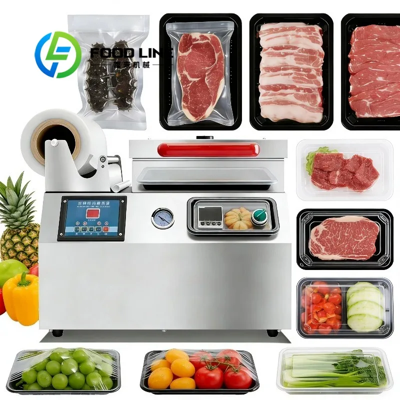 Small Manual Packaging Sealer Tray Sealing Machine Food Plastic Containers Vacuum Skin Packing Machine