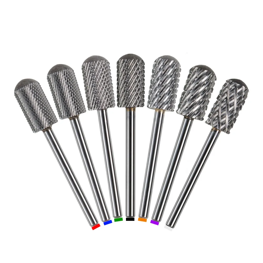 HYTOOS 6,6mm Glatte Oberseite Große Barrel Nagel Bohrer Bits Sicherheit Hartmetall Bit Fräser Für Maniküre Entfernen Gel Zubehör – Detail 1