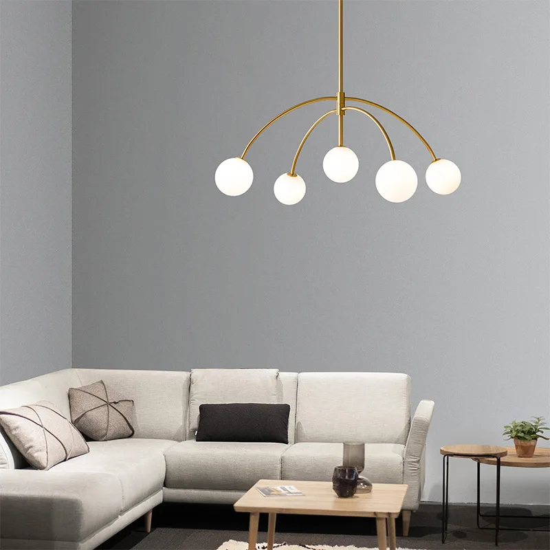 Geometric Lines Magic Beans Artistic Pendant Light Modern Luxury Nordic Creativity Living Room Restaurant Bedroom Chandelier G9