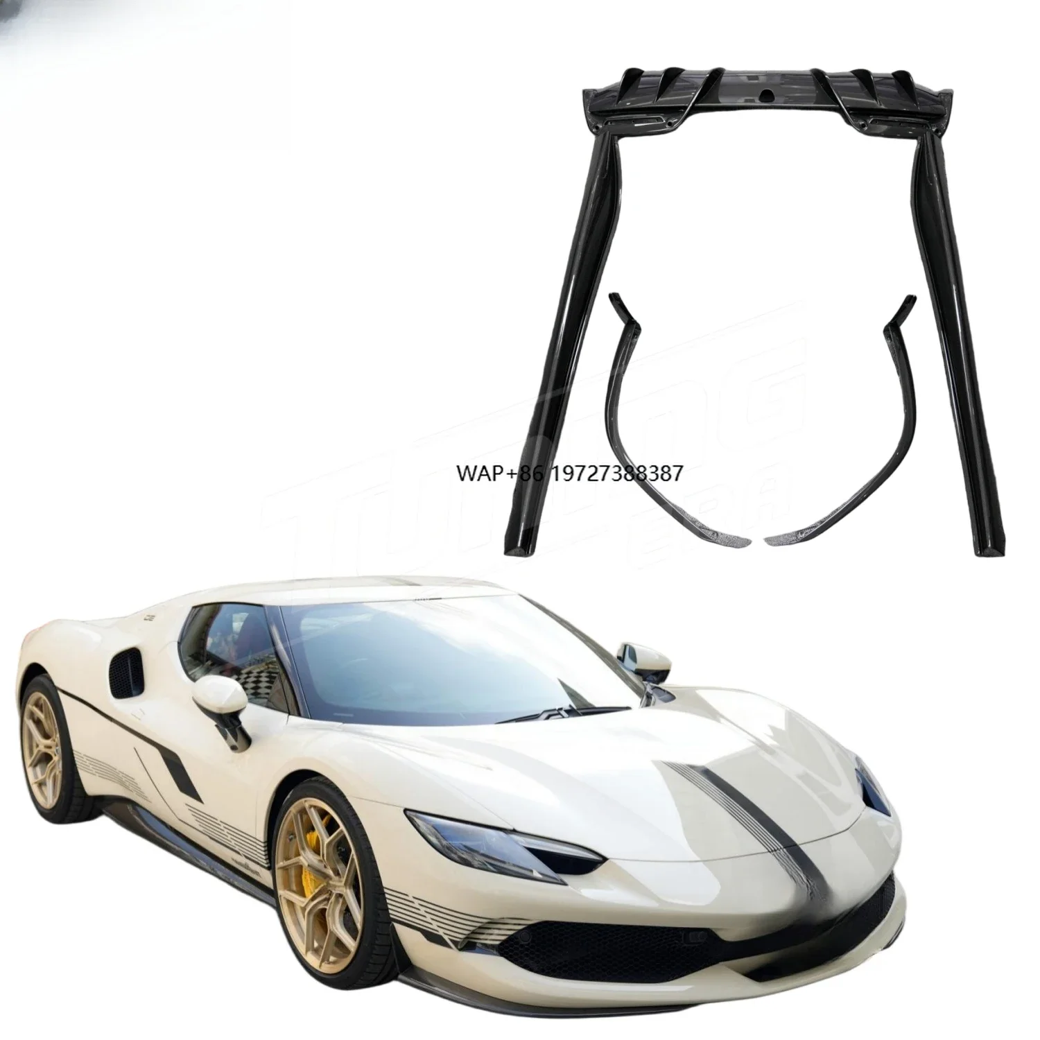 OEM Style Dry Carbon Body Kit for 296GTB GTS Upgrade Conversion Kit Front Lip Corner Extension Rear Diffuser Side Skirts